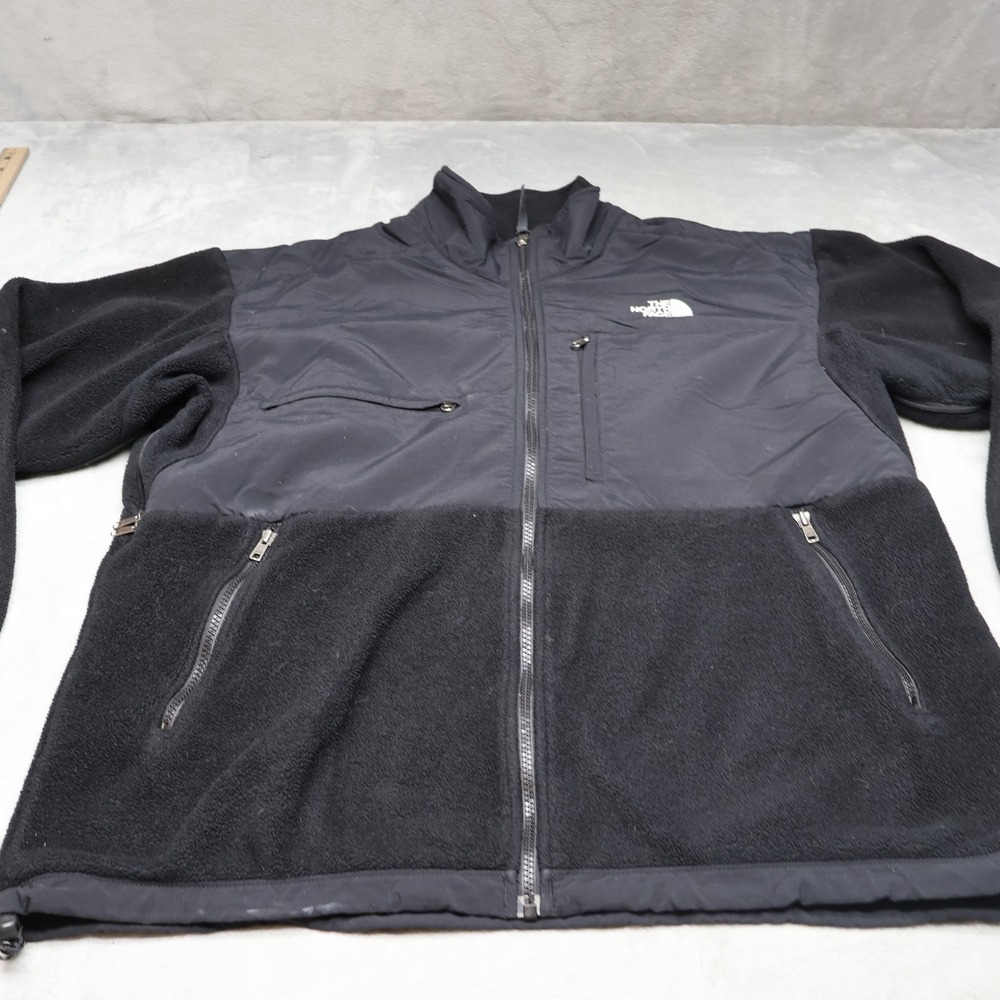 North Face Jacket Mens XL Blck Denali Fleece Polartec Full Zip Hiking Oudoor VTG